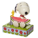 Peanuts by Jim Shore - Snoopy and Woodstock eating Watermelon Figurine 11.5 cm