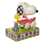 Peanuts by Jim Shore - Snoopy and Woodstock eating Watermelon Figurine 11.5 cm