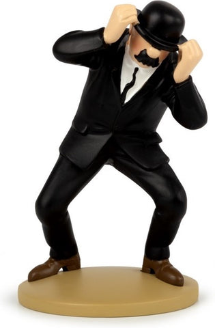 Tintin figurine - Janssen/Dupond with hat, 12 cm. Official collector's item.