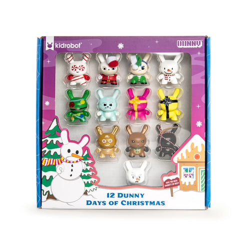 Kidrobot Dunny: 12 Days of Christmas 4 cm Vinyl Art Figure Set