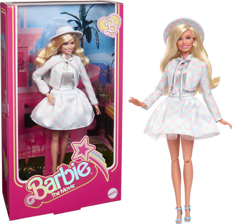 Barbie the Movie Collectible Doll - Margot Robbie As Barbie In Plaid Matching Set - barbie, barbie doll, barbie the movie, collectors item, margot robbie, mattel, movies, Plaid Matching Set - Gadgetz Home