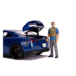 The Fast and Furious Diecast Model Hollywood Rides 1/18 2009 Nissan Skyline GT-R R35 with Brian Figure - cars, diecast, diecast car, fast and furious, Hollywood Rides, jada toys, movies - Gadgetz Home