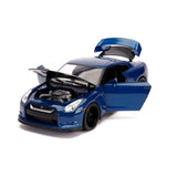 The Fast and Furious Diecast Model Hollywood Rides 1/18 2009 Nissan Skyline GT-R R35 with Brian Figure - cars, diecast, diecast car, fast and furious, Hollywood Rides, jada toys, movies - Gadgetz Home