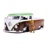 Guardians of the Galaxy Hollywood Rides Diecast Model 1/24 1962 Volkswagen Bus with Groot Figure - 1962 Volkswagen Bus, diecast car, Gremlins, Groot, Guardians of the Galaxy, jada toys, Marvel, movies, New Arrivals - Gadgetz Home