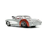 Looney Tunes Hollywood Rides Diecast Model 1/24 1957 Chevrolet Corvette with Bugs Bunny Figure - bugs bunny, Chevrolet Corvette, diecast, diecast car, Hollywood Rides, jada toys, looney tunes - Gadgetz Home