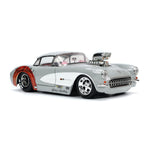 Looney Tunes Hollywood Rides Diecast Model 1/24 1957 Chevrolet Corvette with Bugs Bunny Figure - bugs bunny, Chevrolet Corvette, diecast, diecast car, Hollywood Rides, jada toys, looney tunes - Gadgetz Home