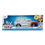 Looney Tunes Hollywood Rides Diecast Model 1/24 1957 Chevrolet Corvette with Bugs Bunny Figure - bugs bunny, Chevrolet Corvette, diecast, diecast car, Hollywood Rides, jada toys, looney tunes - Gadgetz Home