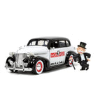 Monopoly Hollywood Rides Diecast Model 1/24 1939 Chevrolet Master Deluxe with Monopoly Figure - 1939 Chevrolet Master, cars, diecast, diecast car, Hollywood Rides, jada toys, monopoly - Gadgetz Home