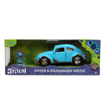 Lilo & Stitch Hollywood Rides Diecast Model 1/32 Blue Volkswagen Beetle with Stitch Figure - cars, diecast, diecast car, Disney, Hollywood Rides, jada toys, lilo&stitch, Volkswagen Beetle - Gadgetz Home