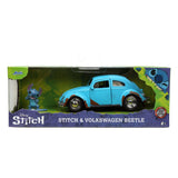 Lilo & Stitch Hollywood Rides Diecast Model 1/32 Blue Volkswagen Beetle with Stitch Figure - cars, diecast, diecast car, Disney, Hollywood Rides, jada toys, lilo&stitch, Volkswagen Beetle - Gadgetz Home