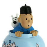 Tintin statue Chinese Vase Blue Lotus. From the Icons Collection-Official Tintin collectors item - Blue Lotus, Blue vase, Chinese, Chinese vase, collectors item, exceptional collecting, Kuifje, Moulinsart, Tim, Tintin, Vaas, Vase - Gadgetz Home