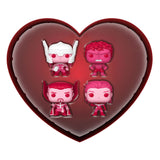 Marvel Valentines Pocket POP! Vinyl Figure 4-Pack 4 cm - Funko, Funko POP, great gift, Marvel, pocket pop, valentine, valentines - Gadgetz Home